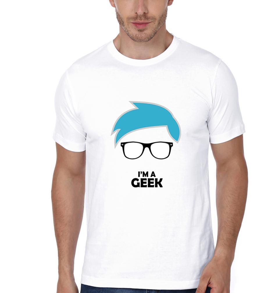 Geek Couple Half Sleeves T-Shirts -FunkyTees