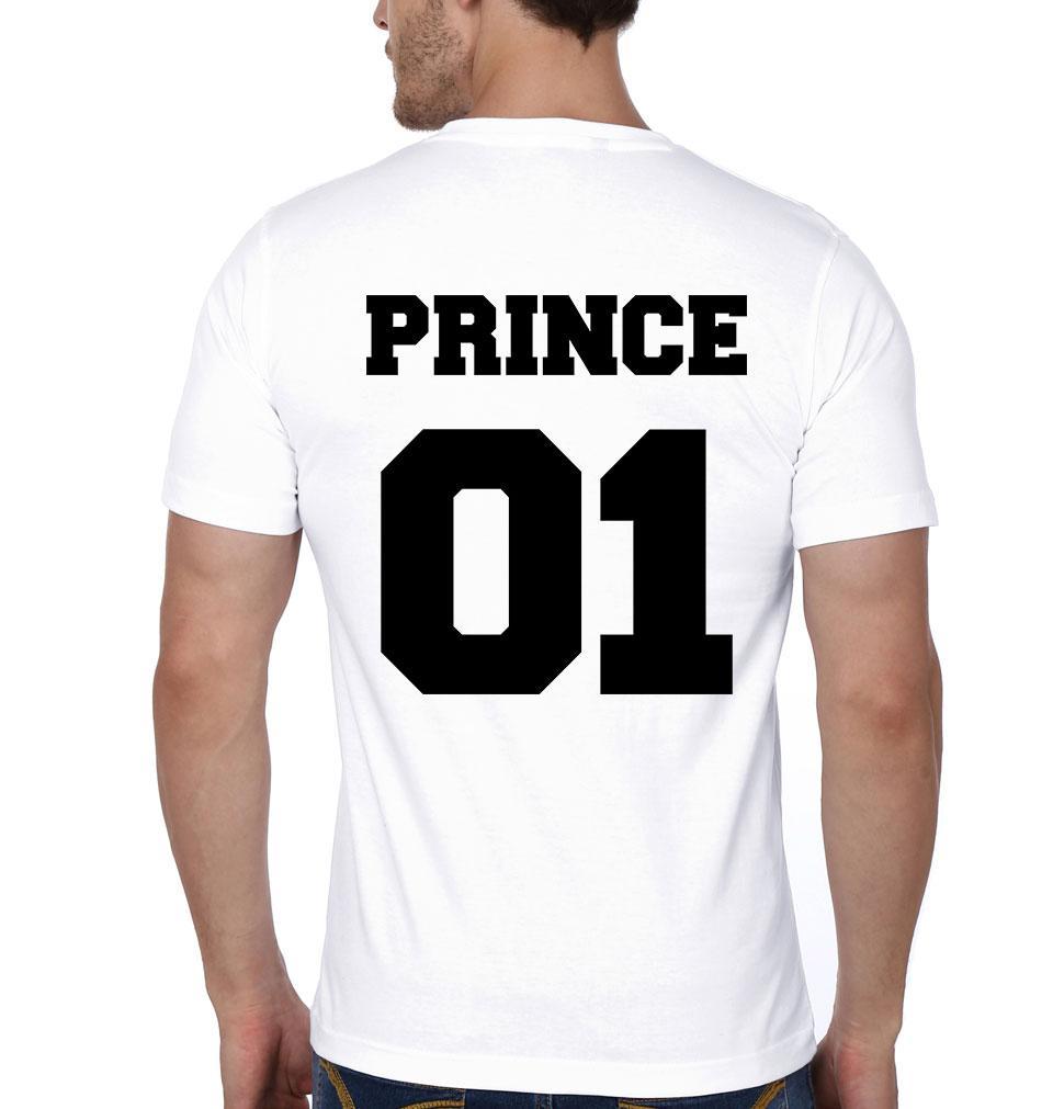Prince Princess Couple Half Sleeves T-Shirts -FunkyTees