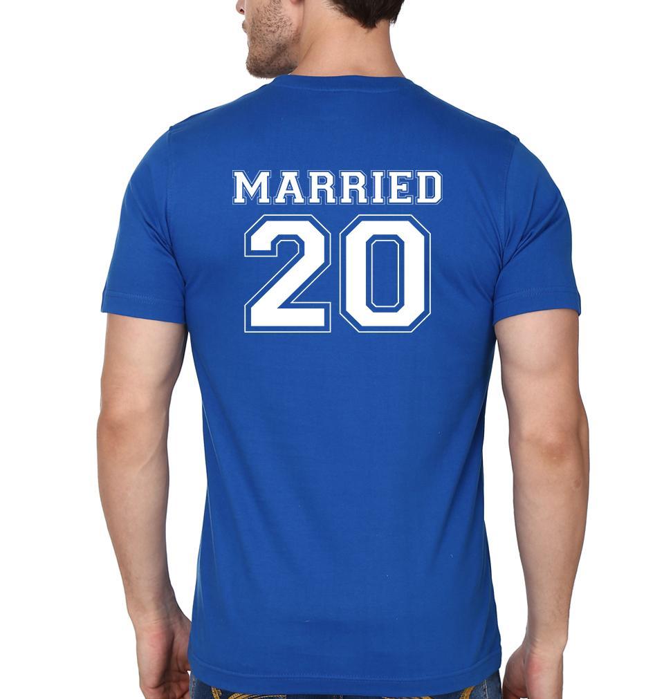 Married Since Couple Half Sleeves T-Shirts -FunkyTees