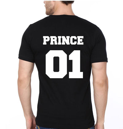 Prince Princess Couple Half Sleeves T-Shirts -FunkyTees