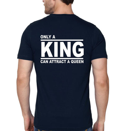 Only King Only Queen Couple Half Sleeves T-Shirts -FunkyTees