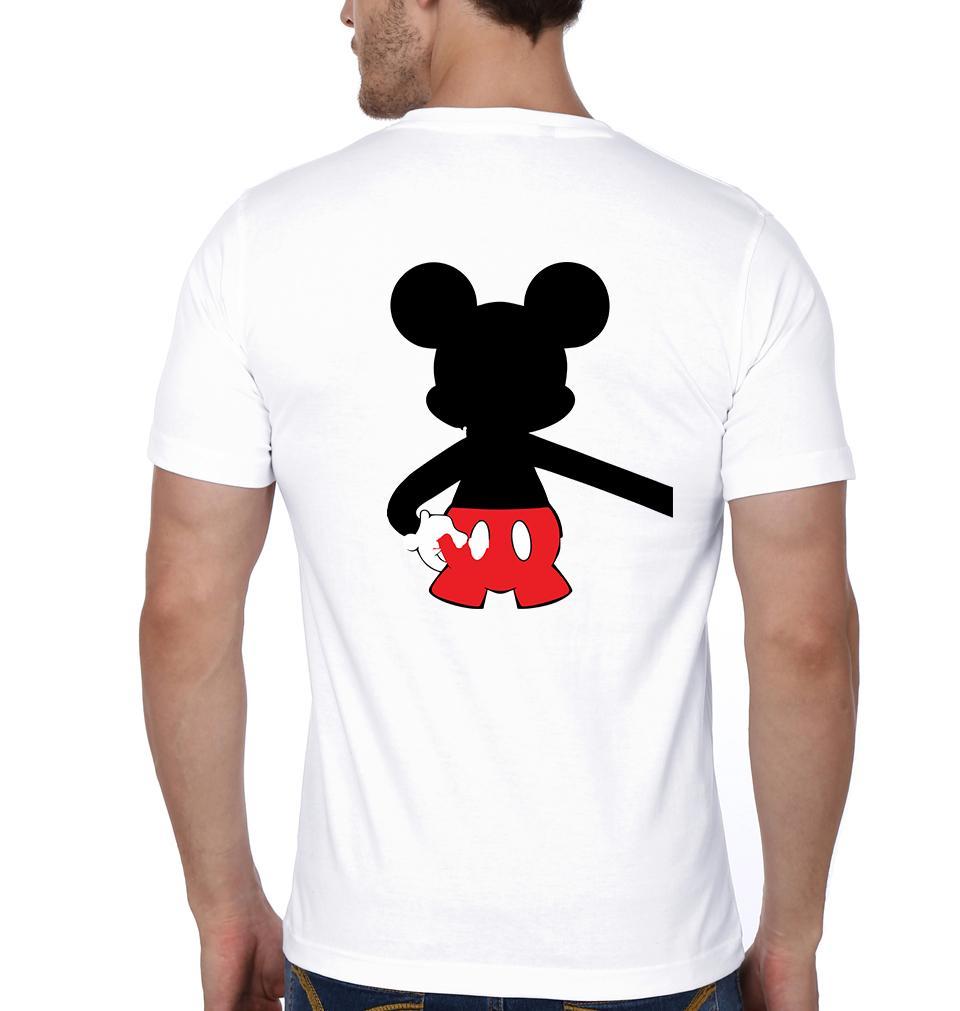 Mickey Minnie Couple Half Sleeves T-Shirts -FunkyTees