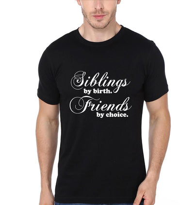 Siblings By Birth Brother-Sister Half Sleeves T-Shirts -FunkyTees