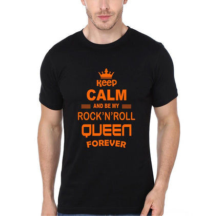 Rock N Roll King Queen Couple Half Sleeves T-Shirts -FunkyTees
