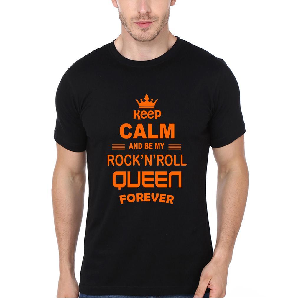 Rock N Roll King Queen Couple Half Sleeves T-Shirts -FunkyTees