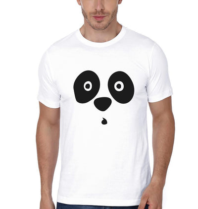 Panda Couple Half Sleeves T-Shirts -FunkyTees
