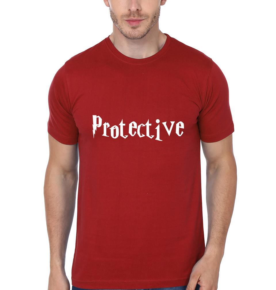 Possesive And Protective Couple Half Sleeves T-Shirts -FunkyTees