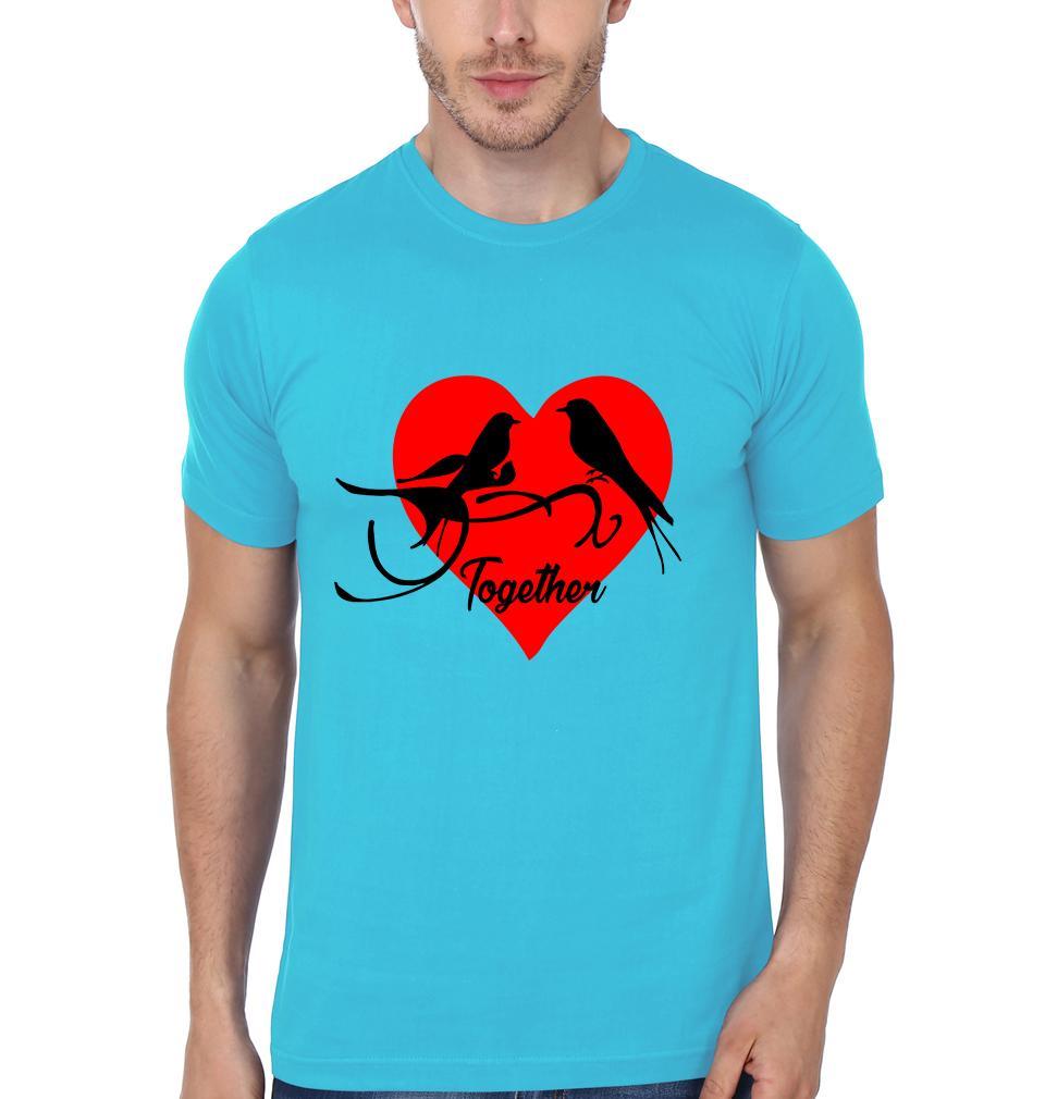 Together Forever Couple Half Sleeves T-Shirts -FunkyTees