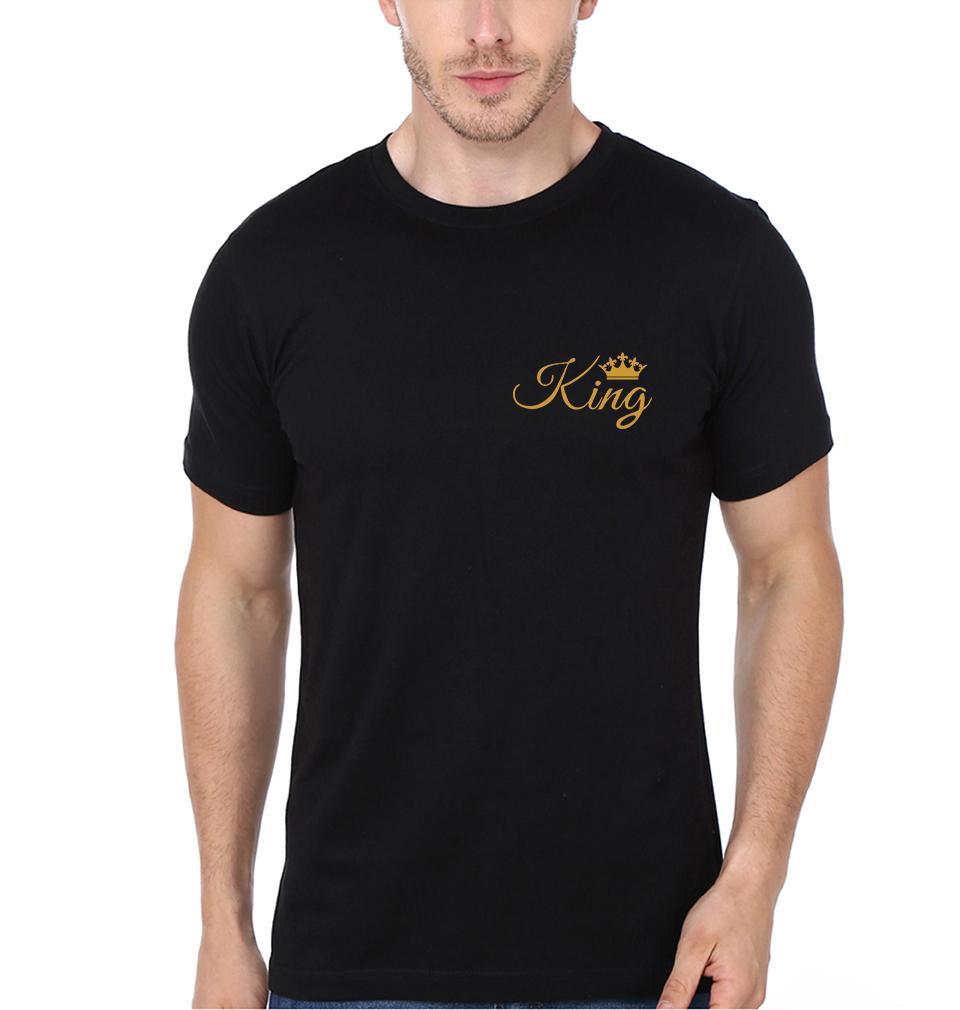 King And Queen Couple Half Sleeves T-Shirts -FunkyTees