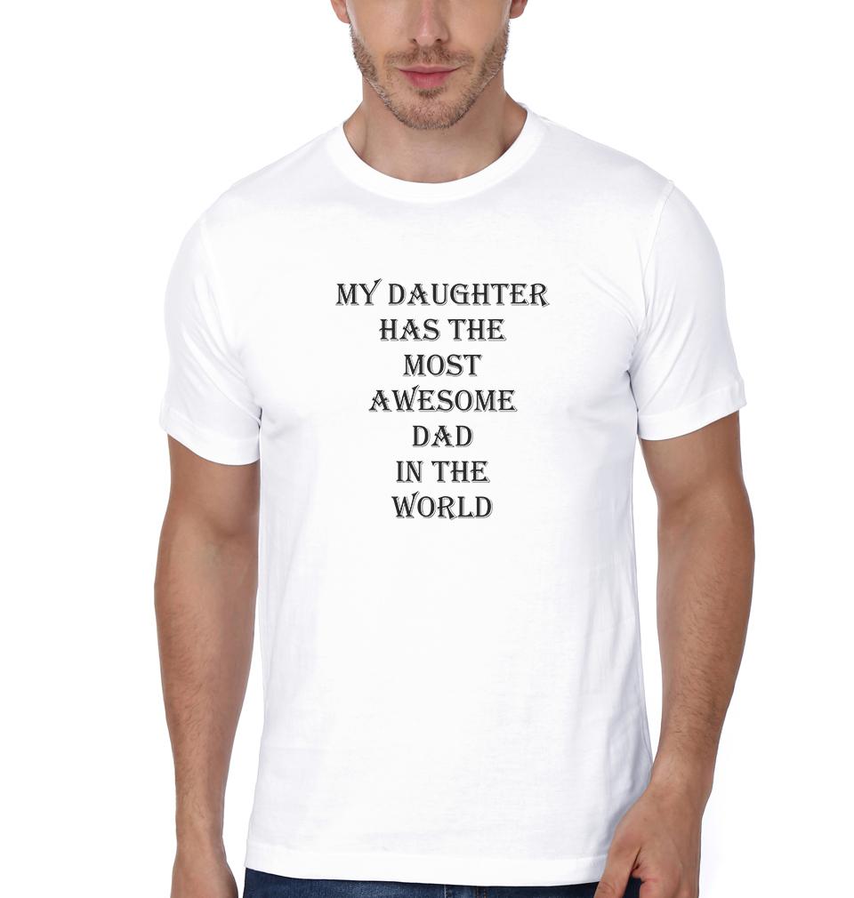 My Dad Has The Most Awesome  Daughter In The World & My Daughter Has The Most Awesome  Dad In The World Father and Daughter Matching T-Shirt- FunkyTeesClub