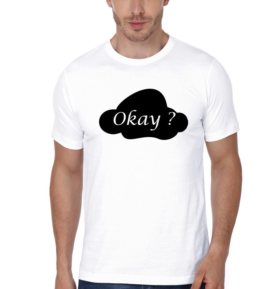 Okay Couple Half Sleeves T-Shirts -FunkyTees