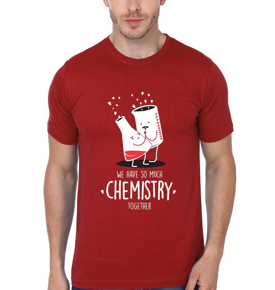 Chemistry Couple Half Sleeves T-Shirts -FunkyTees