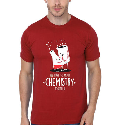 Chemistry Couple Half Sleeves T-Shirts -FunkyTees