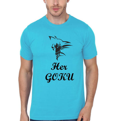 Her Goku His Chichi Couple Half Sleeves T-Shirts -FunkyTees