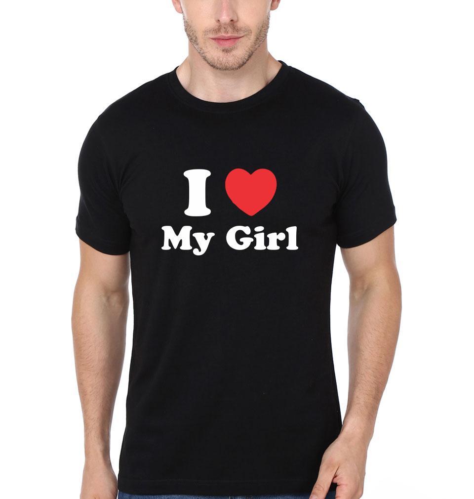 I Love Couple Half Sleeves T-Shirts -FunkyTees