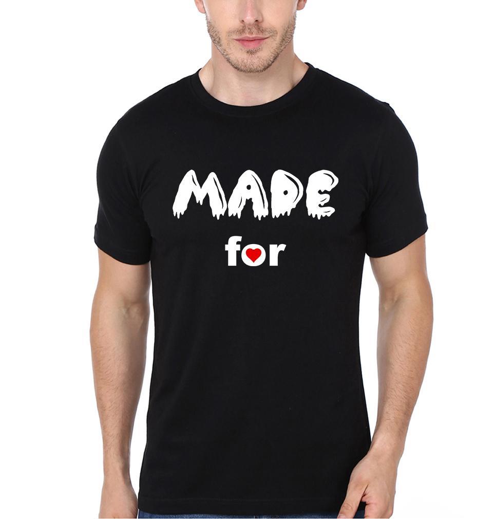 Made For Each other Couple Half Sleeves T-Shirts -FunkyTees