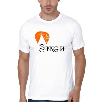 Singh And Kaur Couple Half Sleeves T-Shirts -FunkyTees