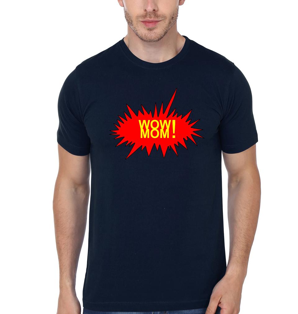 Wow Kid Wow Mom Mother and Son Matching T-Shirt- FunkyTeesClub