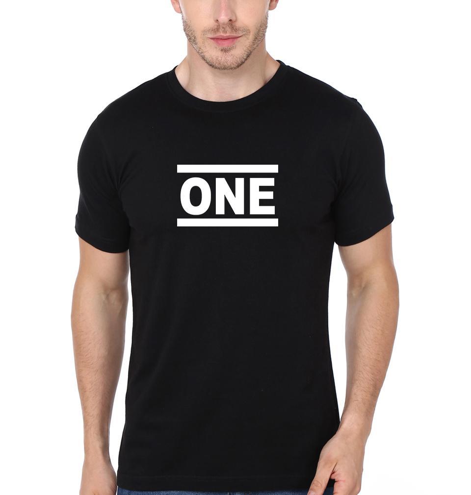 One Love Couple Half Sleeves T-Shirts -FunkyTees