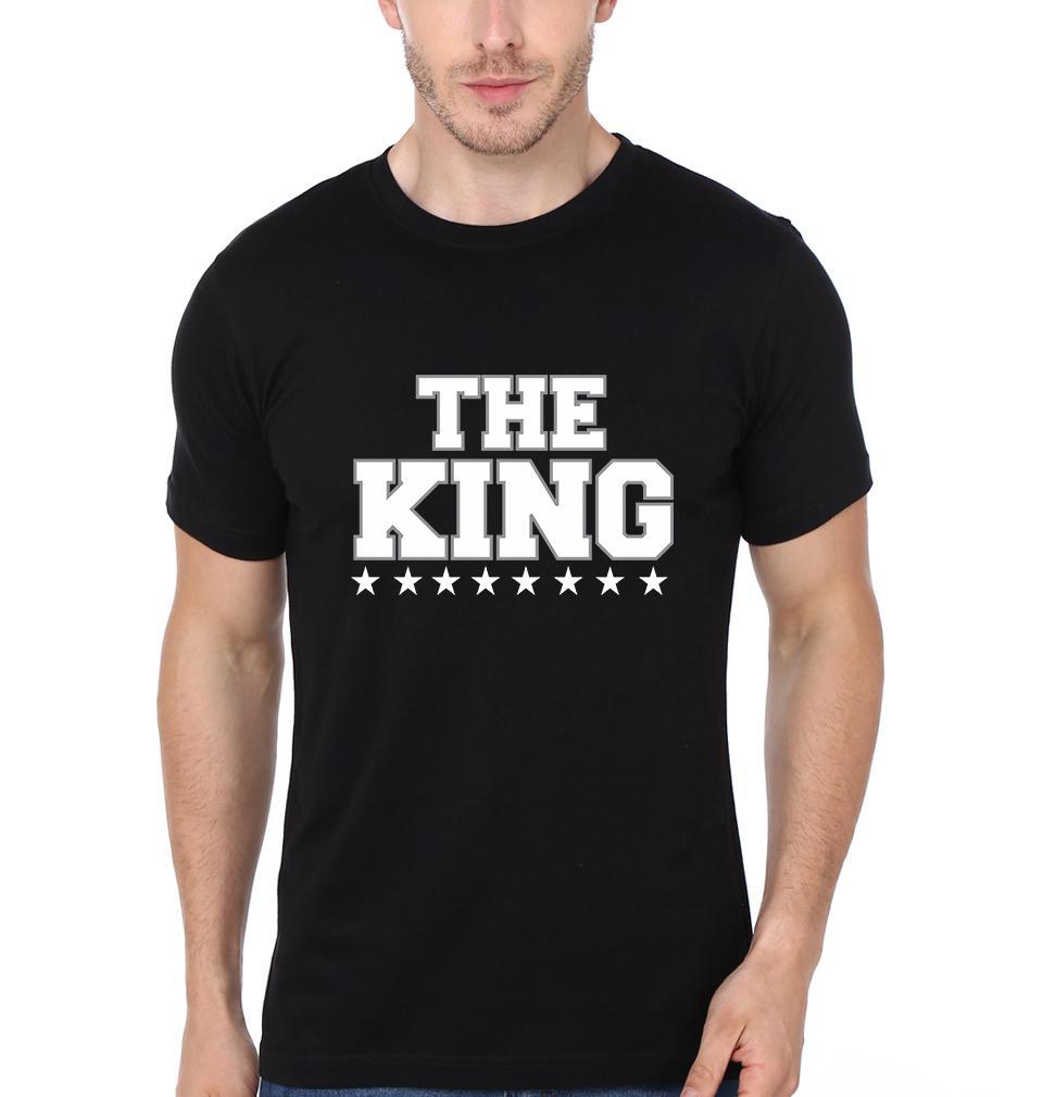 The King His Queen Couple Half Sleeves T-Shirts -FunkyTees
