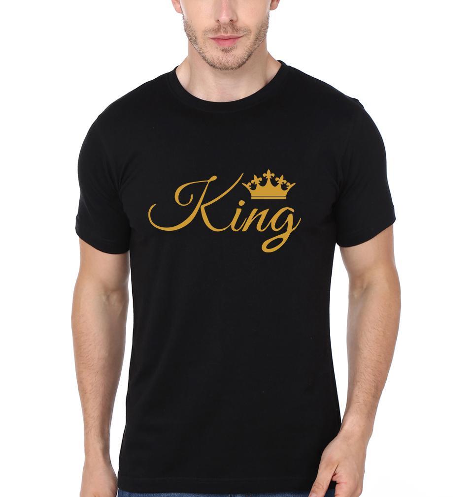 King Queen Couple Half Sleeves T-Shirts -FunkyTees
