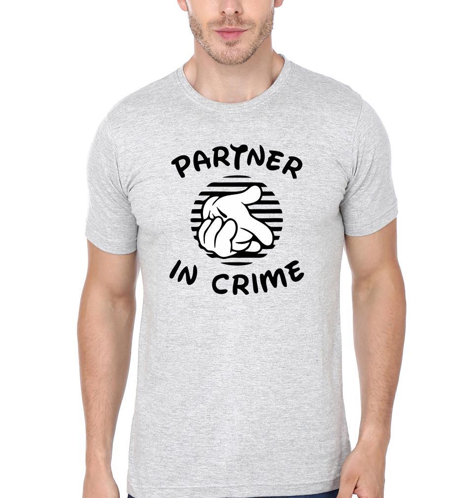 Partner in Crime Couple Half Sleeves T-Shirts -FunkyTees