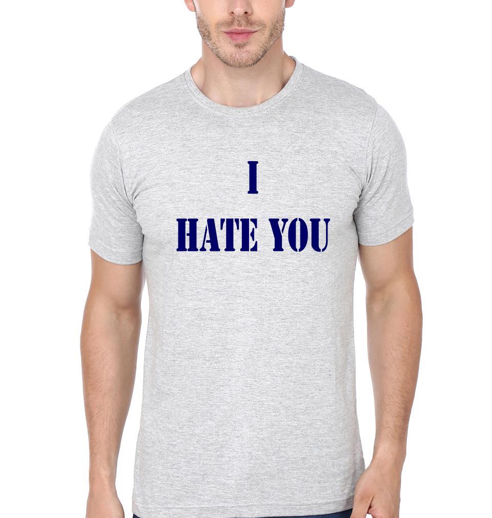 I Hate You Hate  You 2 Couple Half Sleeves T-Shirts -FunkyTees