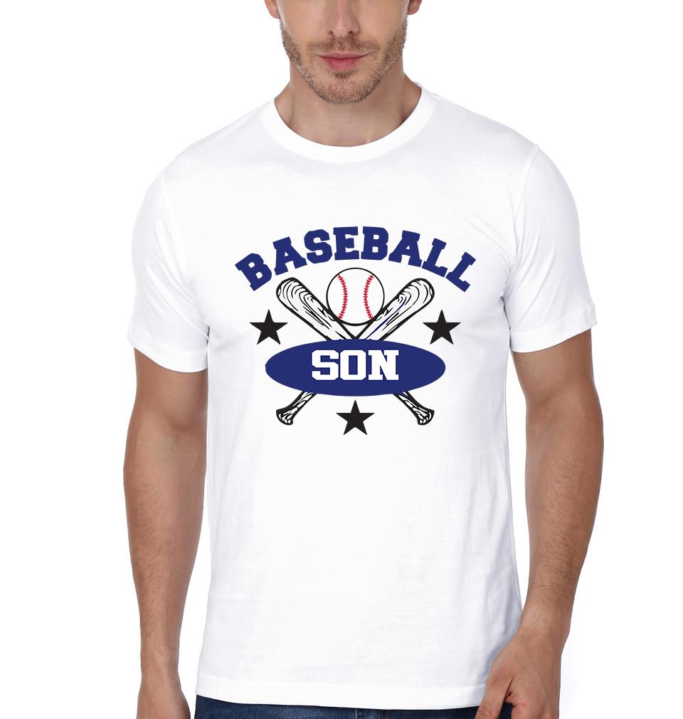 Baseball Mom Baseball Son Mother and Son Matching T-Shirt- FunkyTeesClub