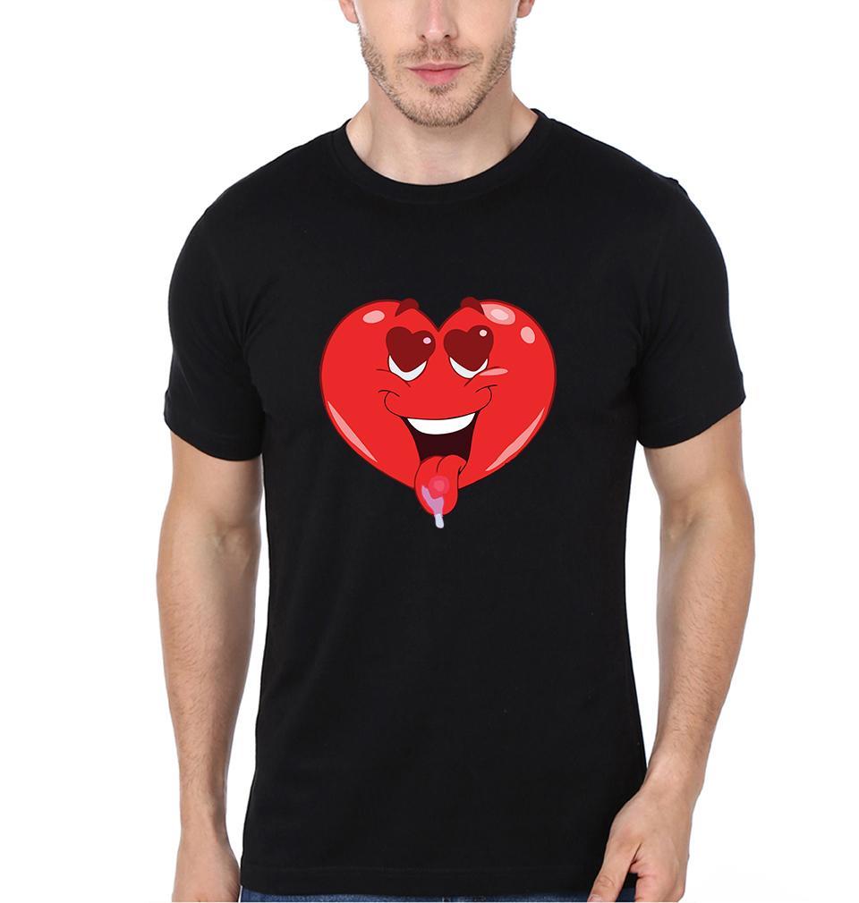 heart Couple Half Sleeves T-Shirts -FunkyTees