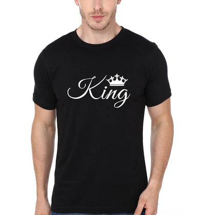 King Queen Couple Half Sleeves T-Shirts -FunkyTees