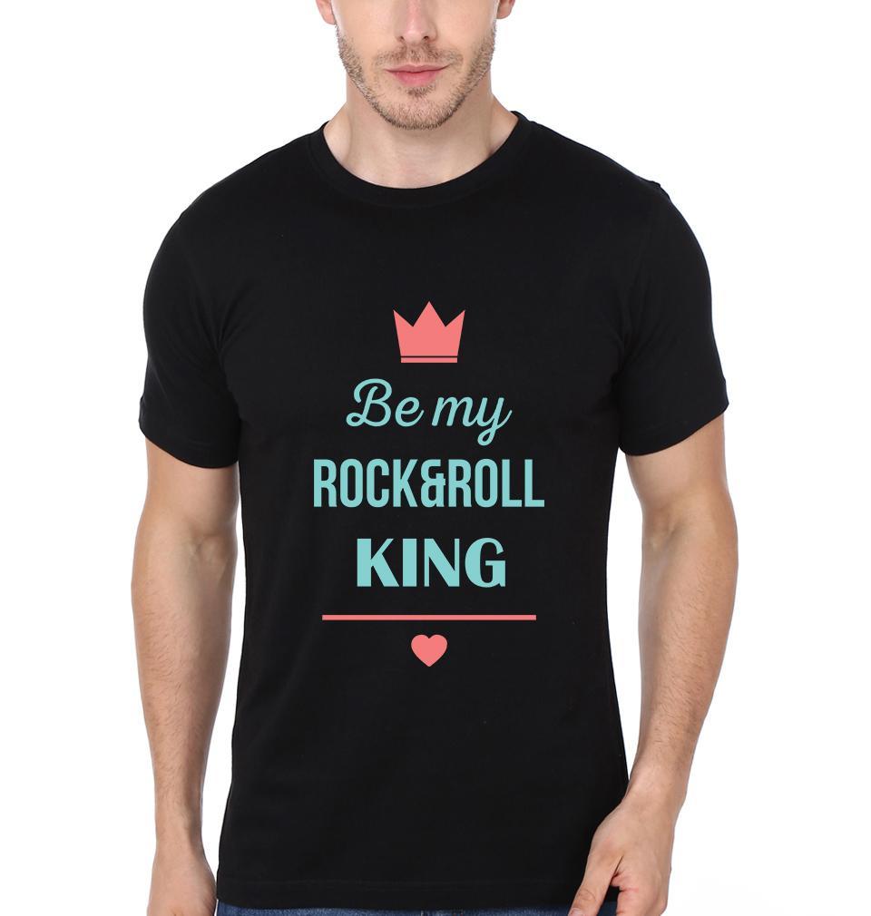 King & Queen Couple Half Sleeves T-Shirts -FunkyTees