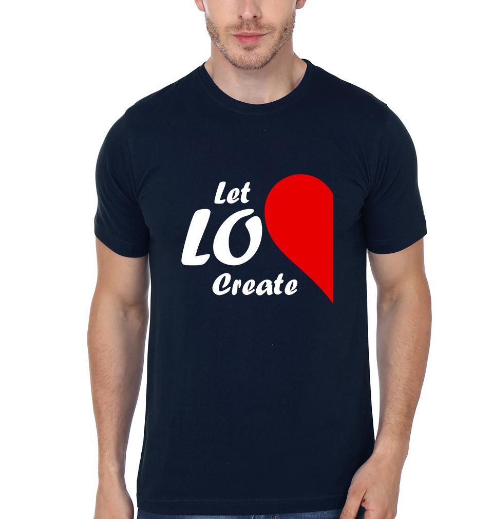 Let Love Create Miracle Couple Half Sleeves T-Shirts -FunkyTees