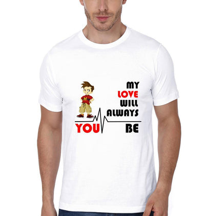 My love Couple Half Sleeves T-Shirts -FunkyTees