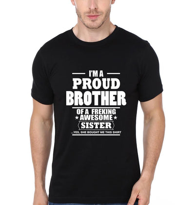Proud Brother-Sister Half Sleeves T-Shirts -FunkyTees