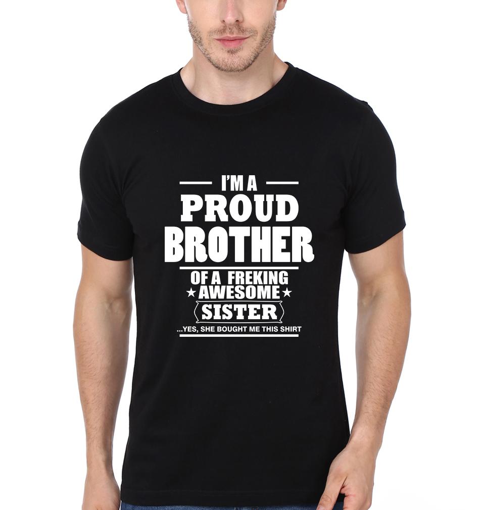 Proud Brother-Sister Half Sleeves T-Shirts -FunkyTees