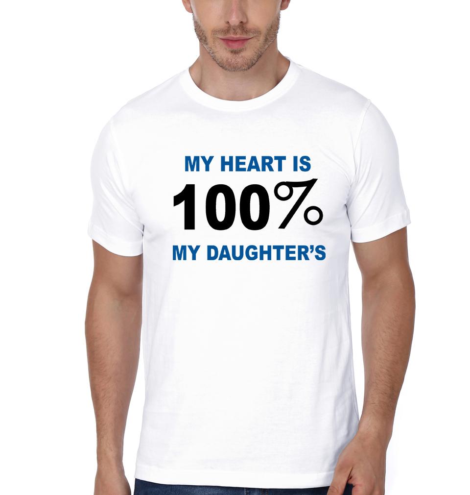 My heart is 100 % Father and Daughter Matching T-Shirt- FunkyTeesClub