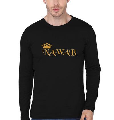 Nawab Begum Couple Full Sleeves T-Shirts -FunkyTees