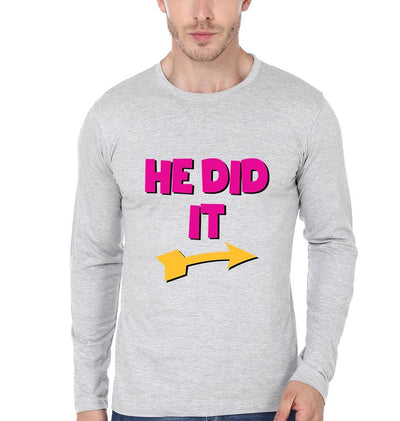 He Did Brother-Brother Full Sleeves T-Shirts -FunkyTees