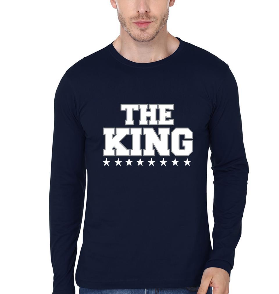 The King His Queen Couple Full Sleeves T-Shirts -FunkyTees