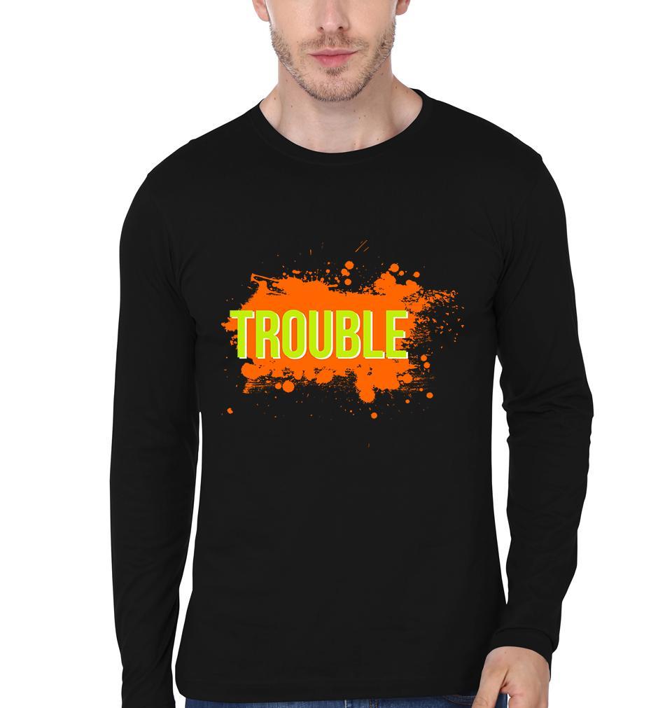 Double Trouble Brother-Brother Full Sleeves T-Shirts -FunkyTees
