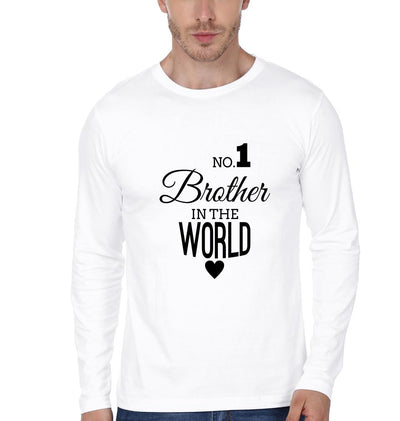 No. 1 Brother-Sister Full Sleeves T-Shirts -FunkyTees