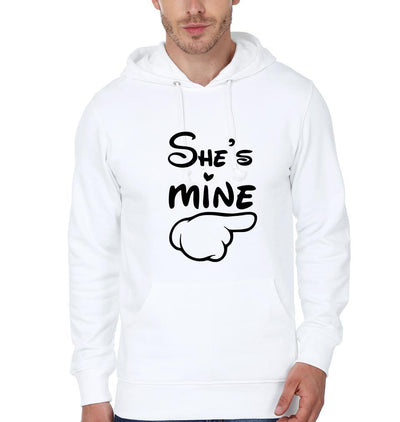 He is Mine She is Mine Couple Hoodie-FunkyTees