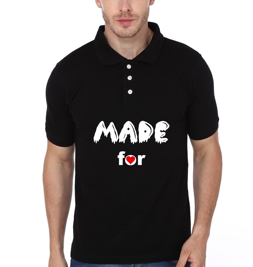 Made For Each Other Couple Polo Half Sleeves T-Shirts -FunkyTees