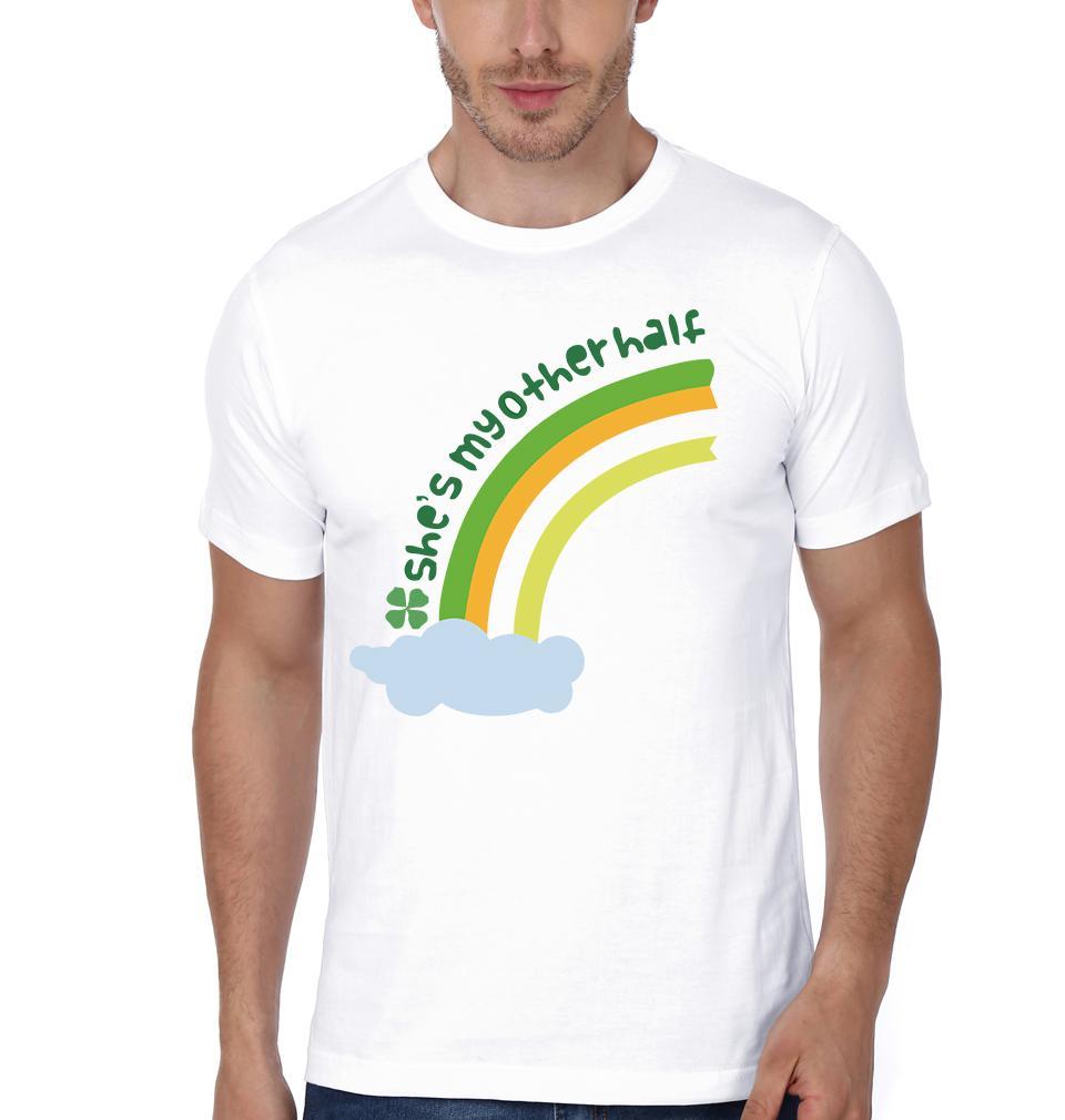 My Other Half Couple Half Sleeves T-Shirts -FunkyTees