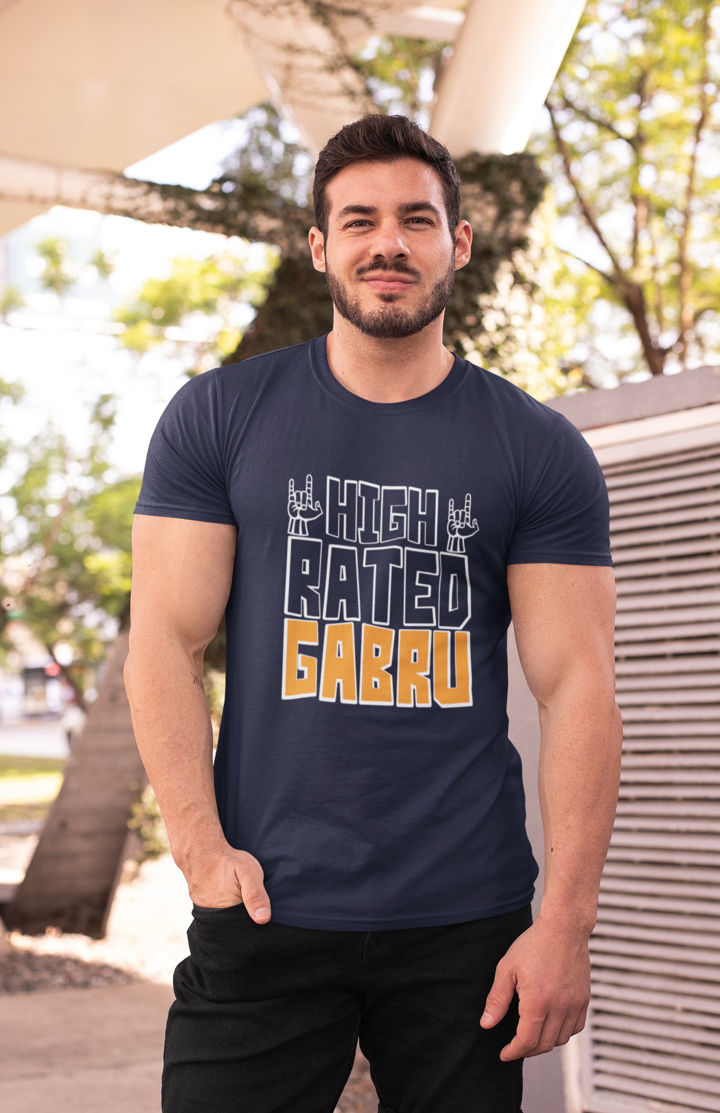 High Rated Gabru Desi Mens Half Sleeves T-shirt- FunkyTeesClub