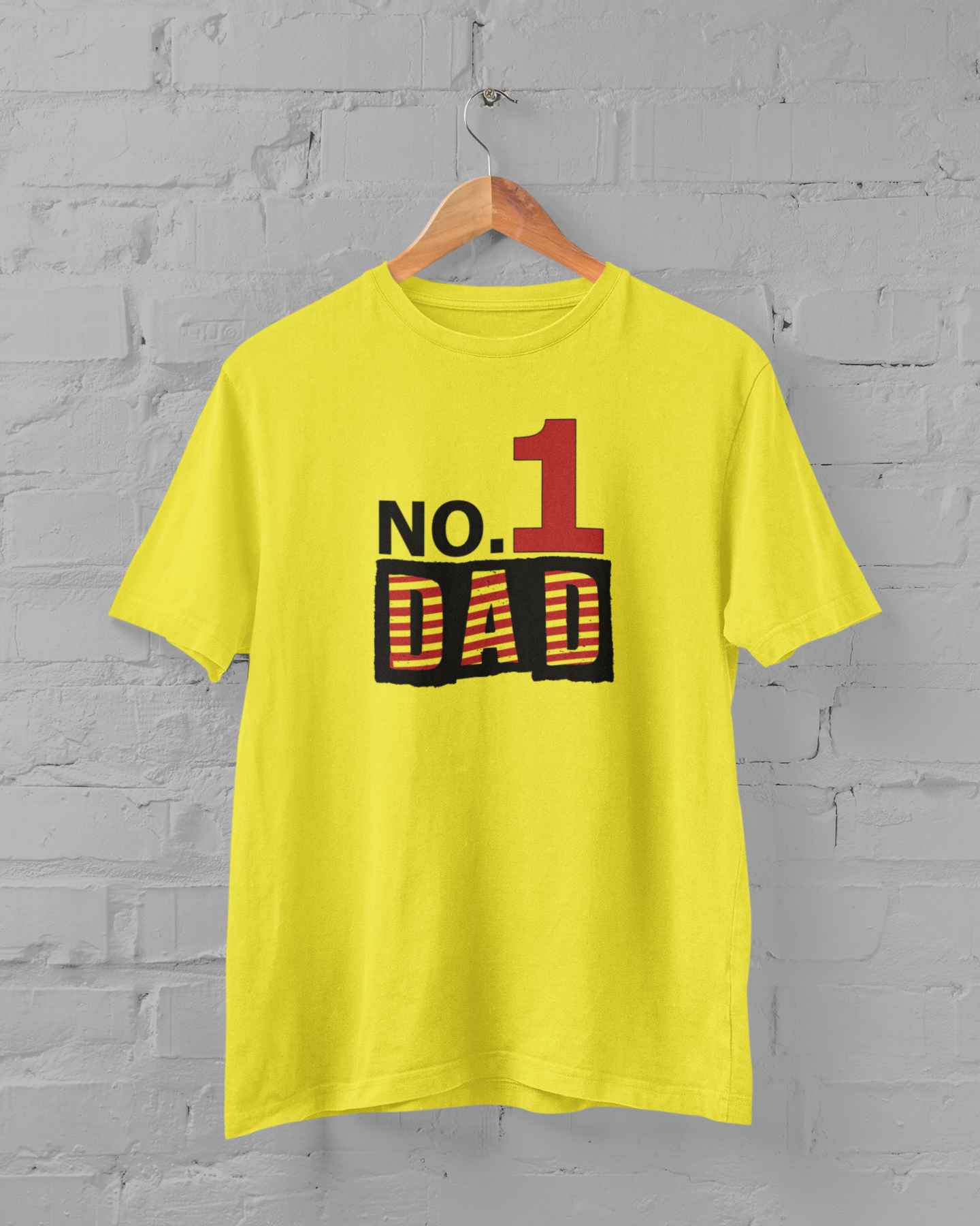 No. 1 Dad Father and Daughter Yellow Matching T-Shirt- FunkyTeesClub
