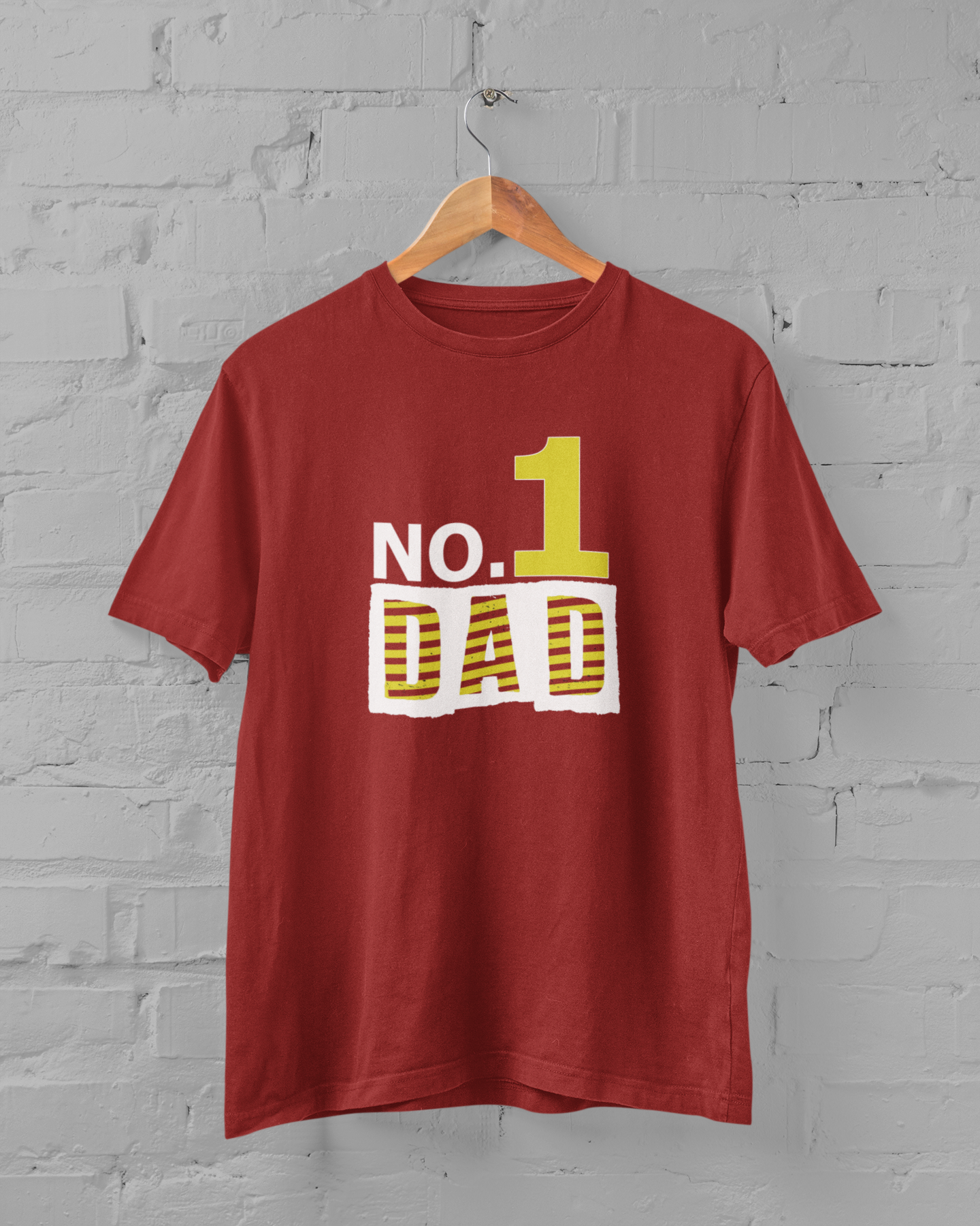 No. 1 Dad Father and Daughter Red Matching T-Shirt- FunkyTeesClub