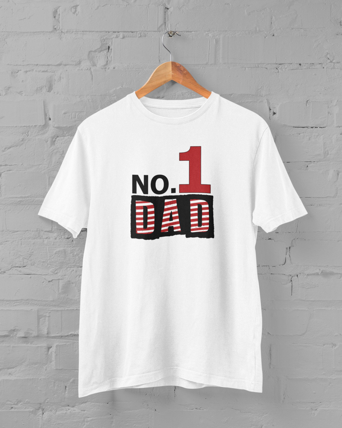 No. 1 Dad Father and Daughter White Matching T-Shirt- FunkyTeesClub