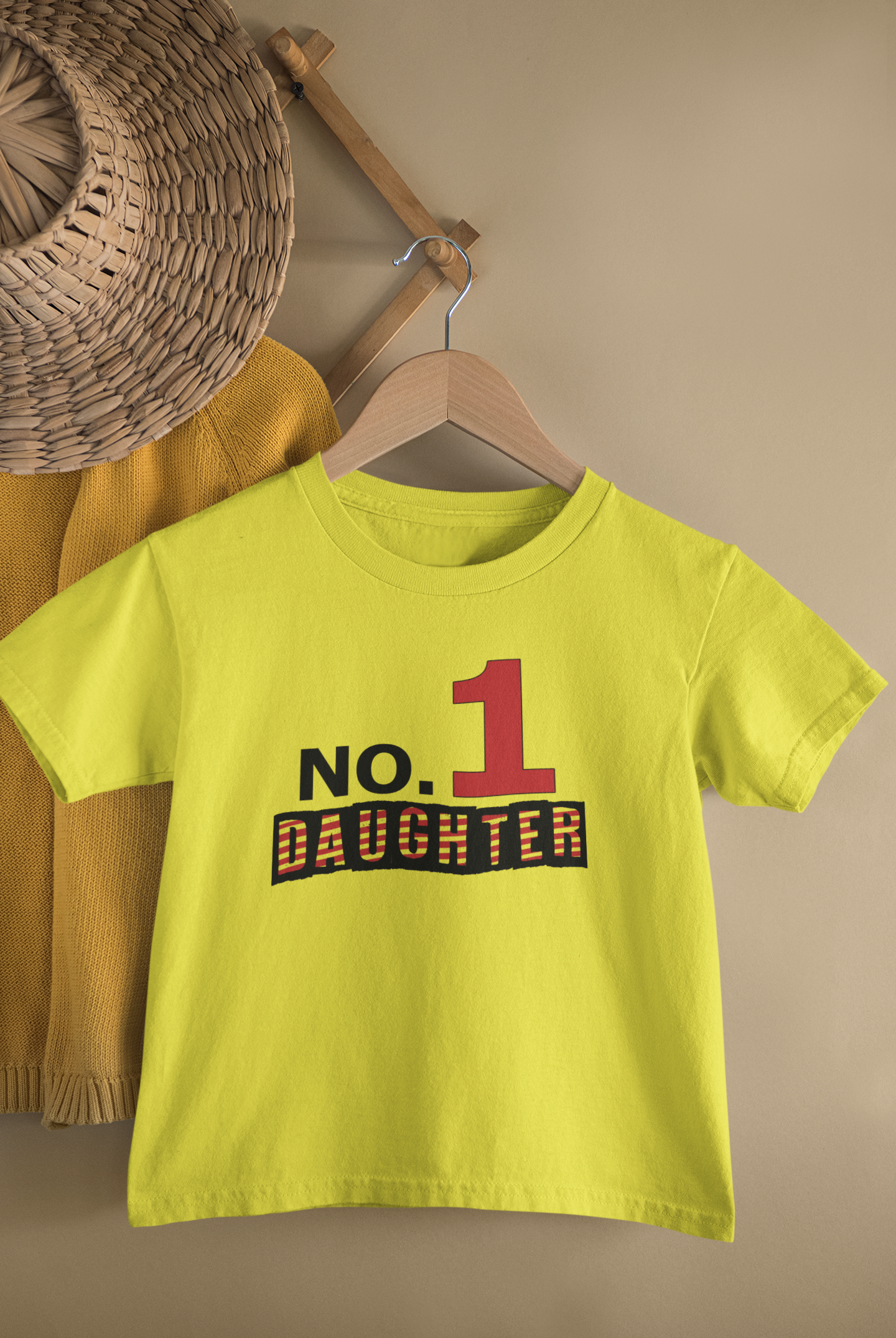 No. 1 Dad Father and Daughter Yellow Matching T-Shirt- FunkyTeesClub