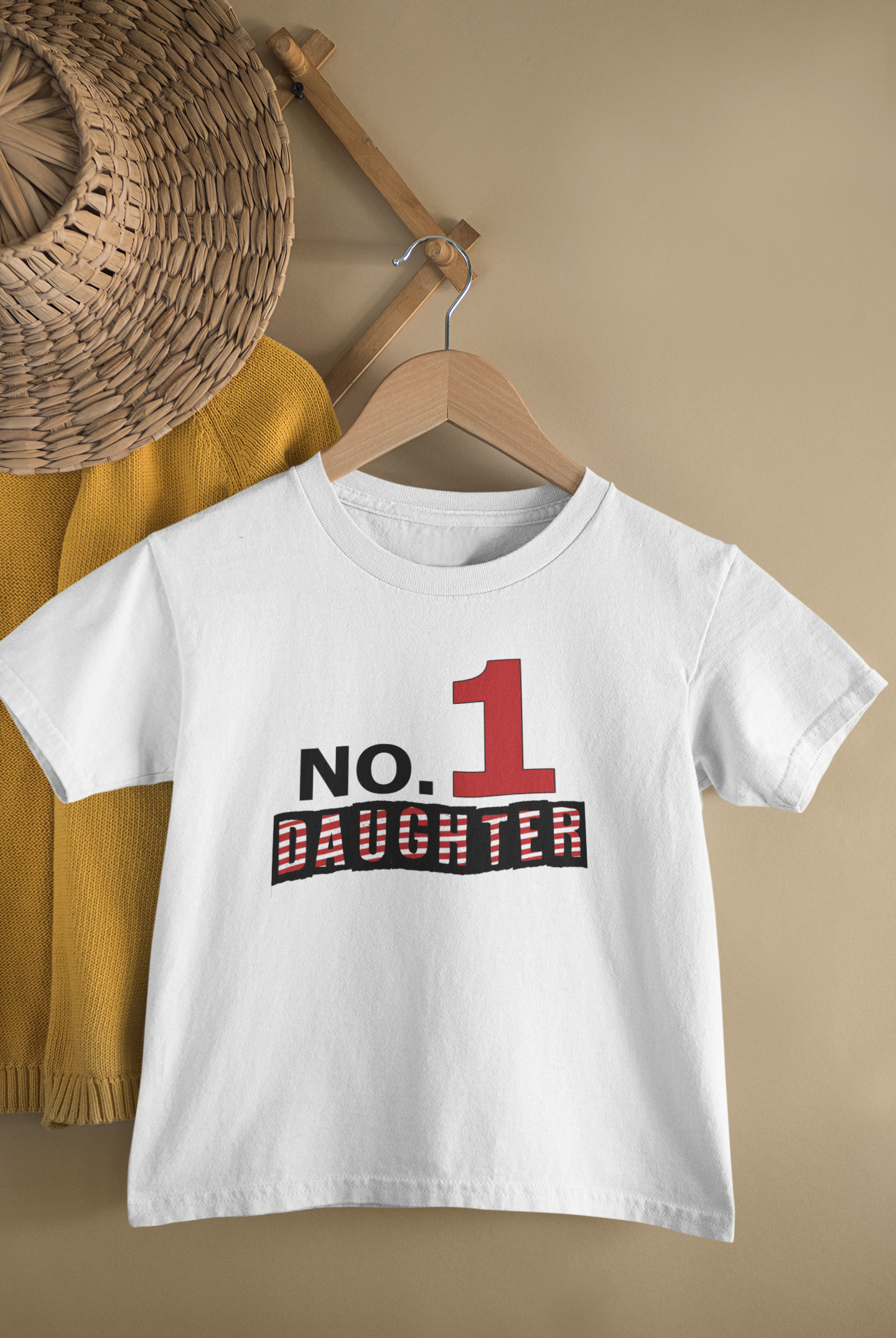 No. 1 Dad Father and Daughter White Matching T-Shirt- FunkyTeesClub